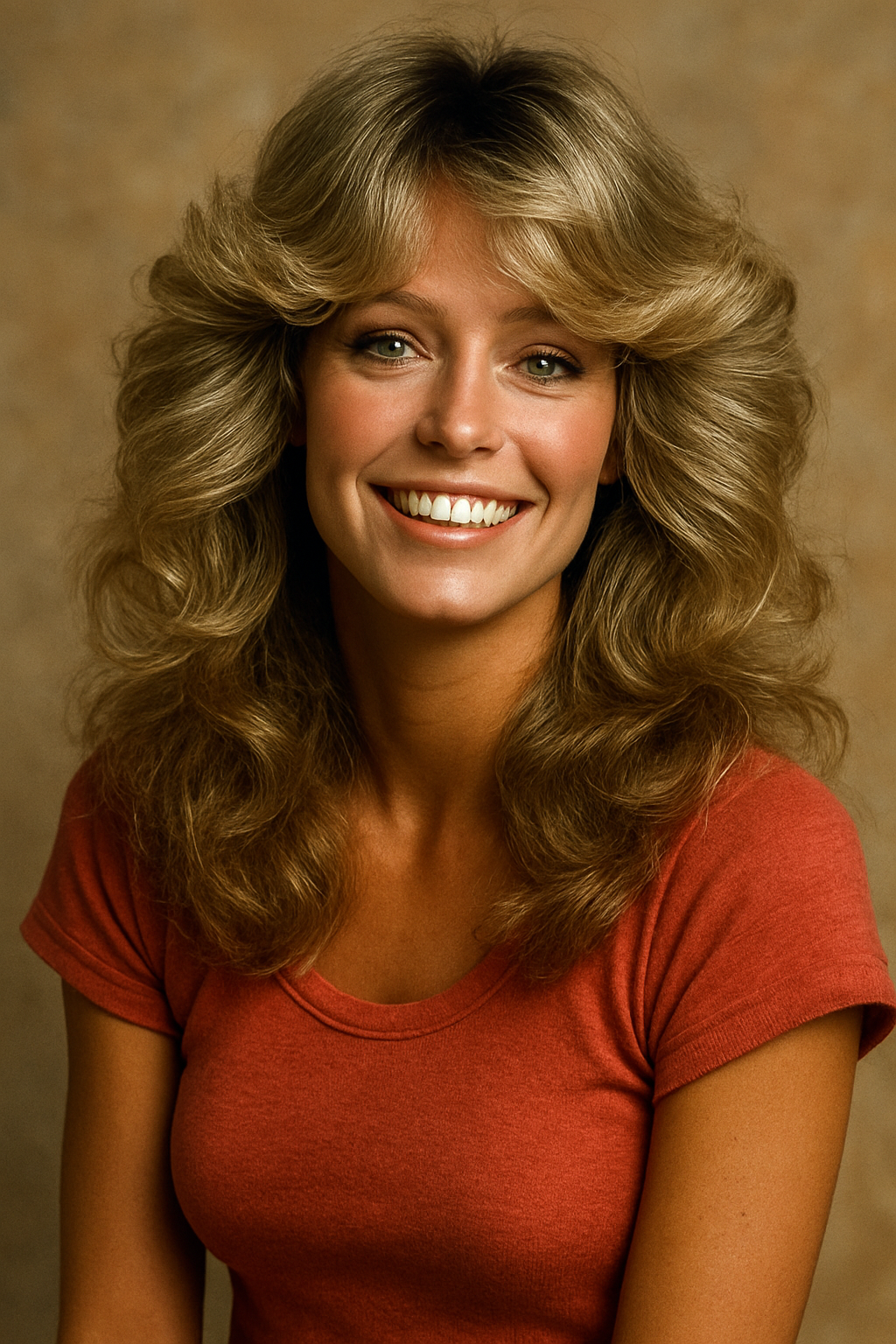 Farrah Fawcett Feathered Hair Style